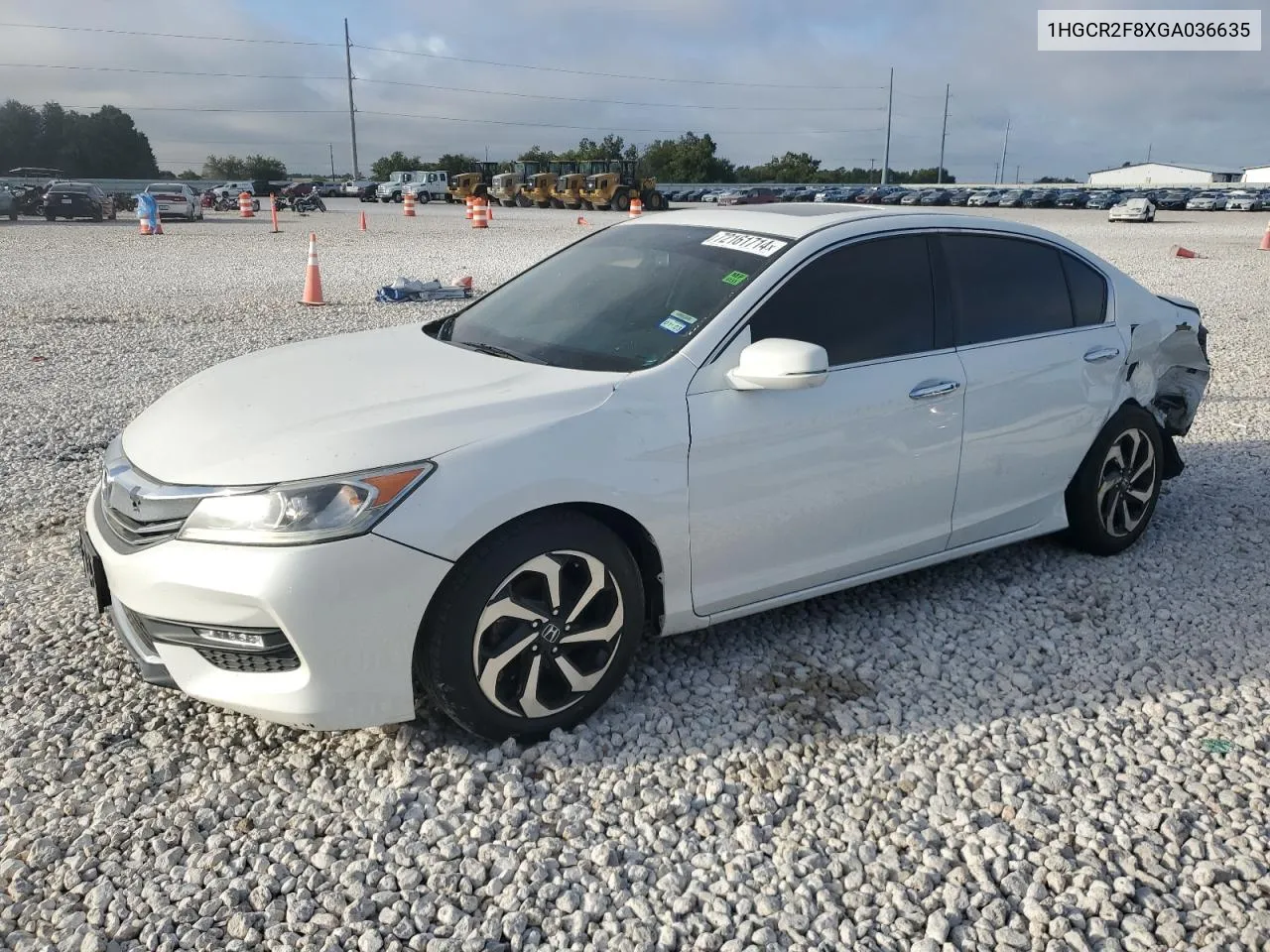 2016 Honda Accord Exl VIN: 1HGCR2F8XGA036635 Lot: 72161714