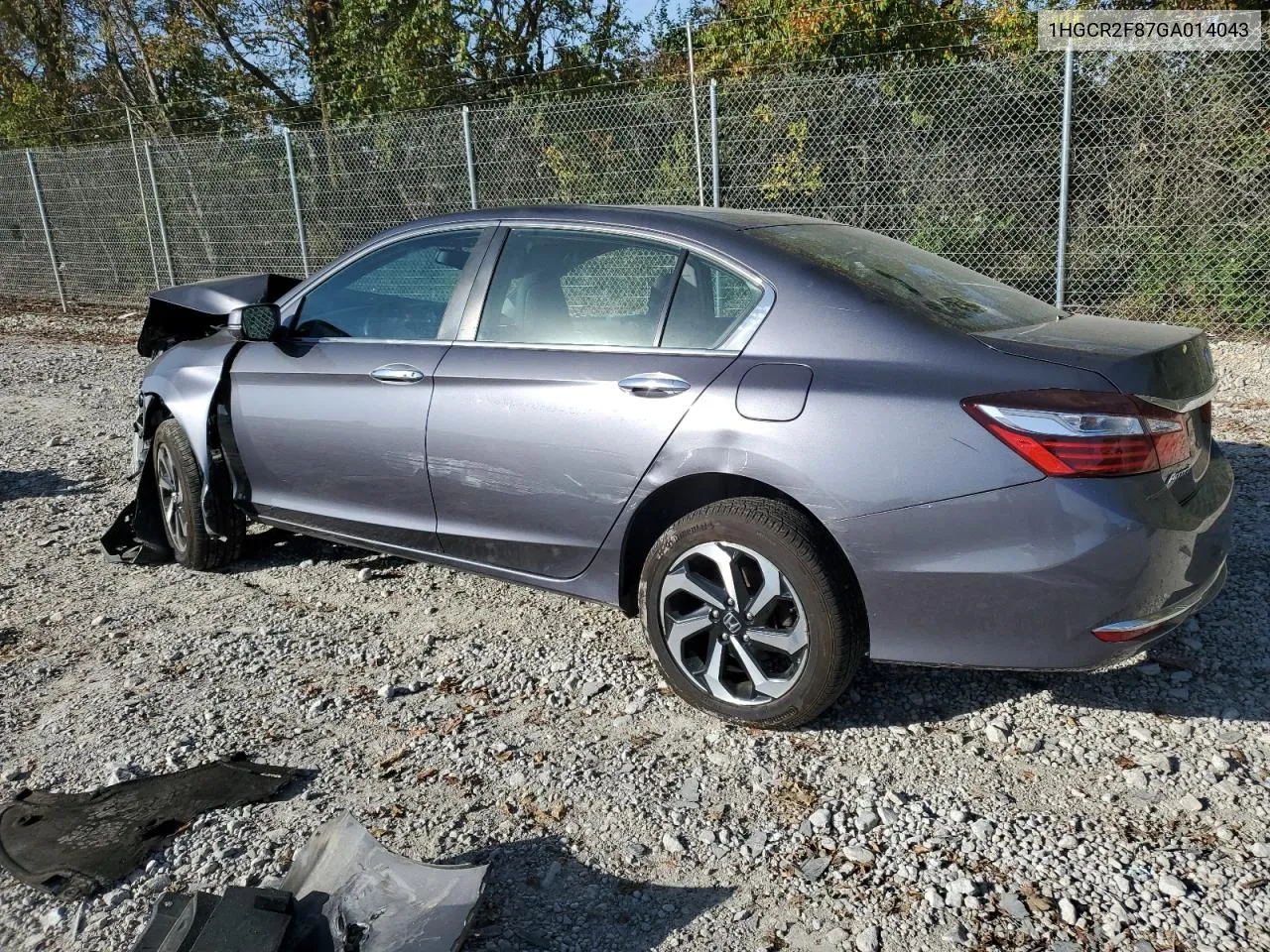 2016 Honda Accord Exl VIN: 1HGCR2F87GA014043 Lot: 73459074