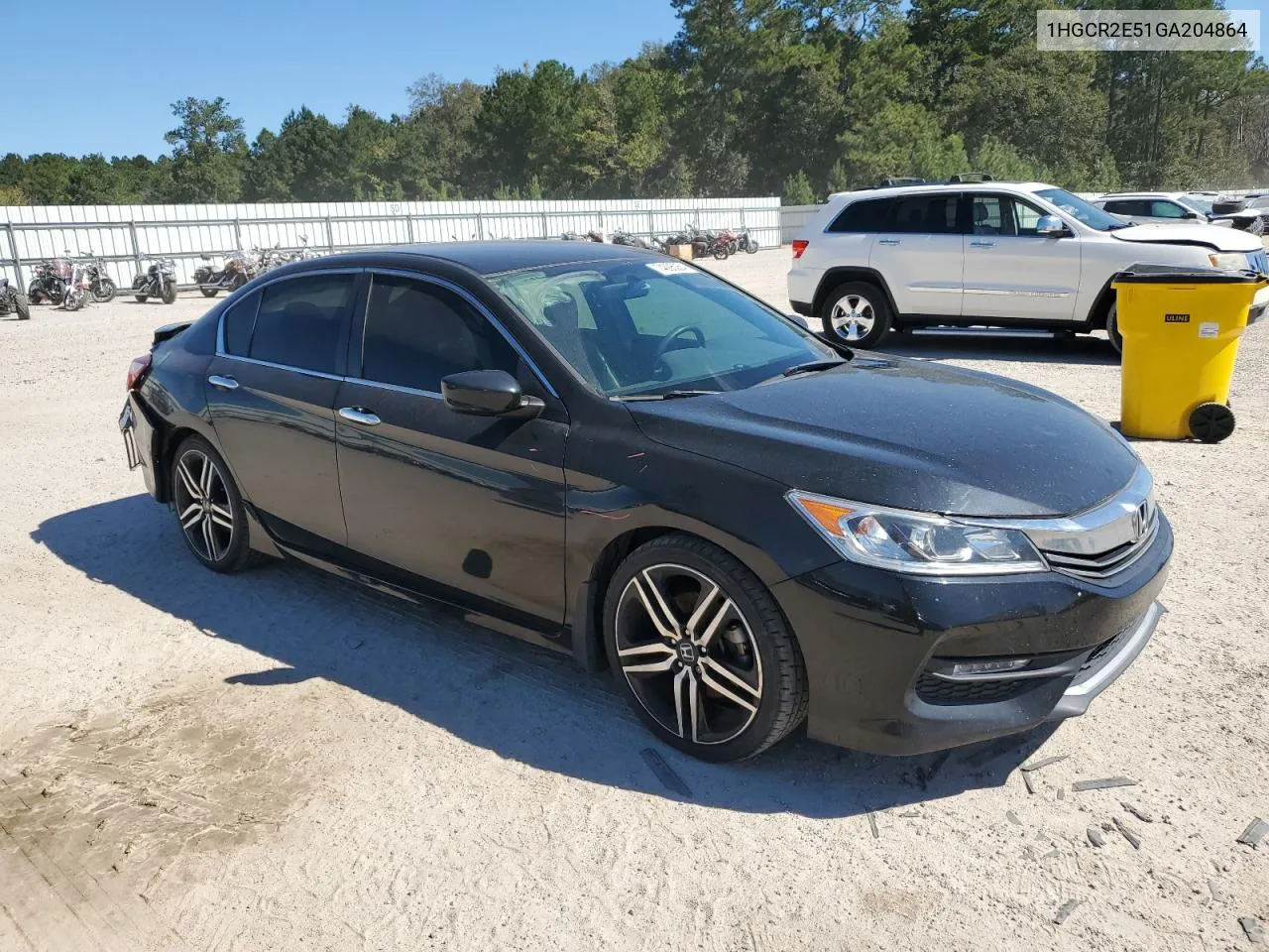 2016 Honda Accord Sport VIN: 1HGCR2E51GA204864 Lot: 74095254