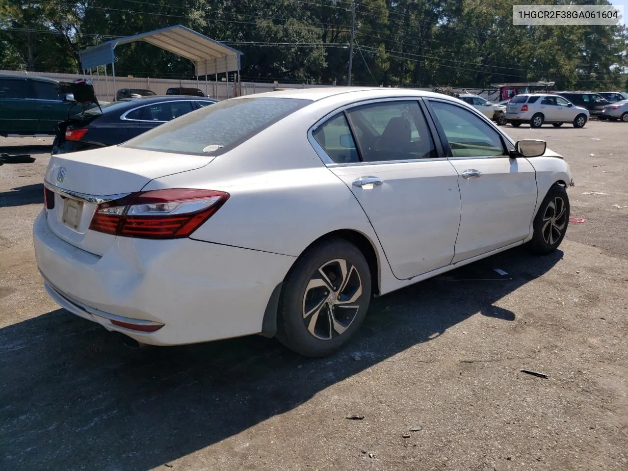 2016 Honda Accord Lx VIN: 1HGCR2F38GA061604 Lot: 74963304