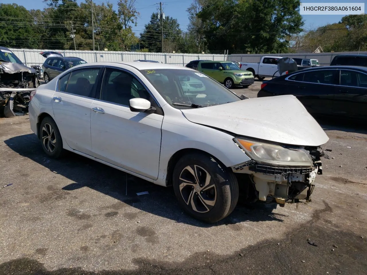 2016 Honda Accord Lx VIN: 1HGCR2F38GA061604 Lot: 74963304