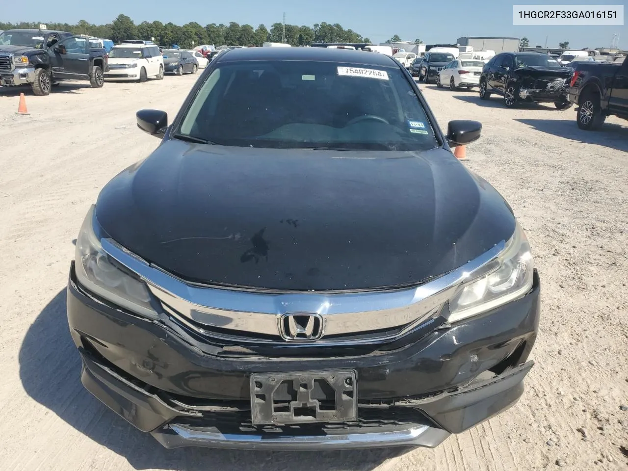 2016 Honda Accord Lx VIN: 1HGCR2F33GA016151 Lot: 75402264