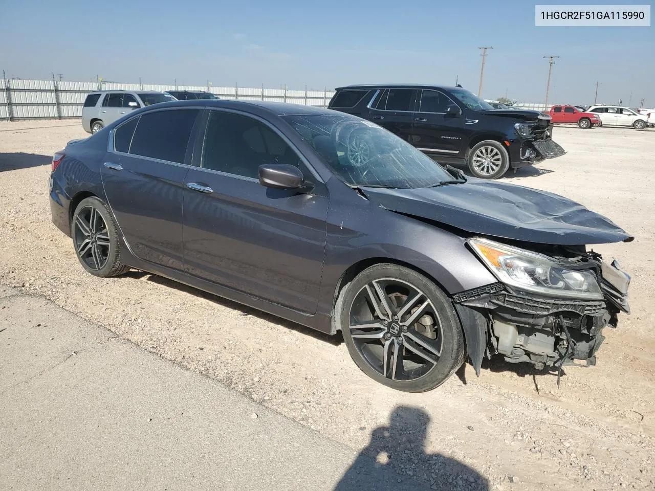 2016 Honda Accord Sport VIN: 1HGCR2F51GA115990 Lot: 76043694