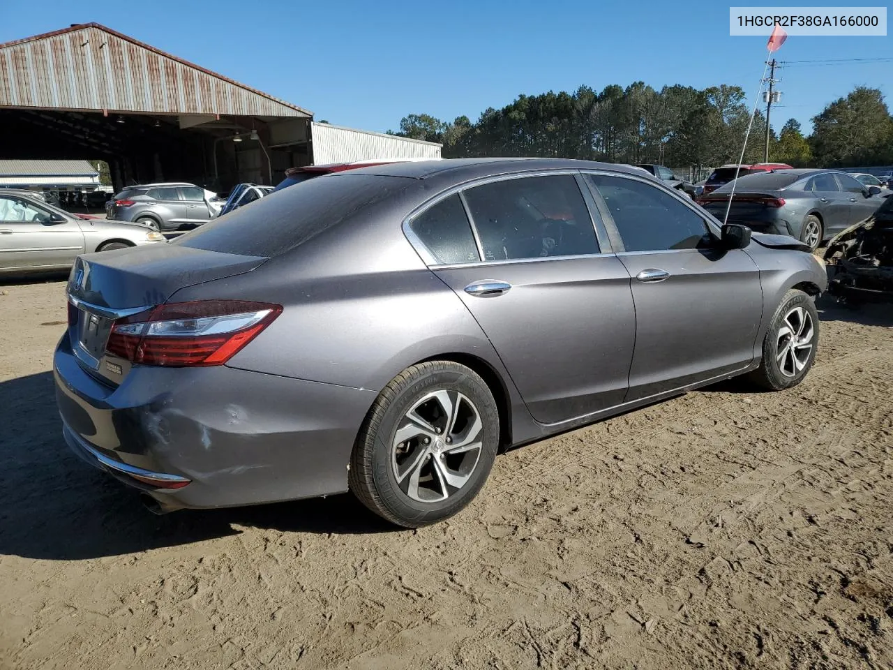 2016 Honda Accord Lx VIN: 1HGCR2F38GA166000 Lot: 76834154