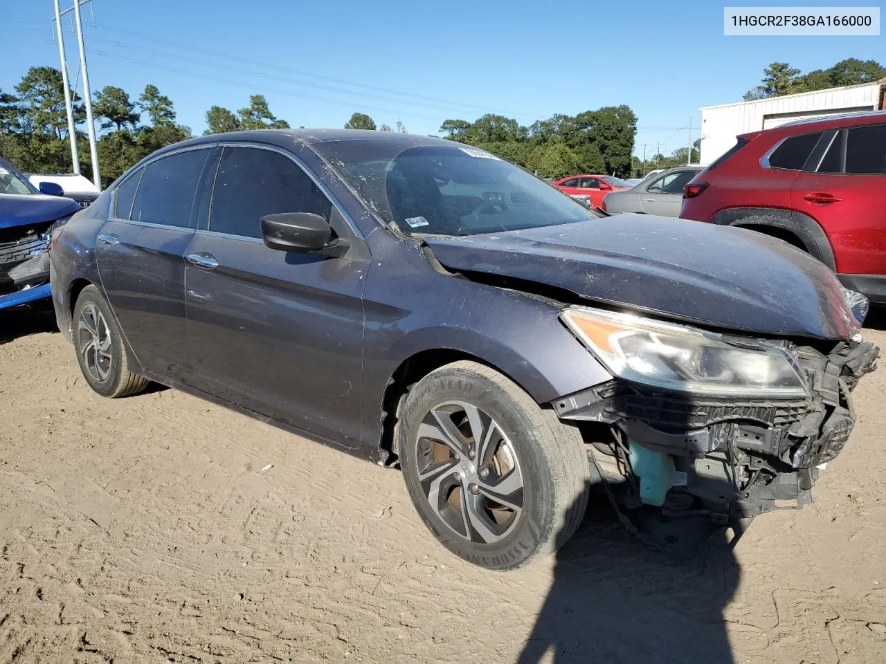 2016 Honda Accord Lx VIN: 1HGCR2F38GA166000 Lot: 76834154