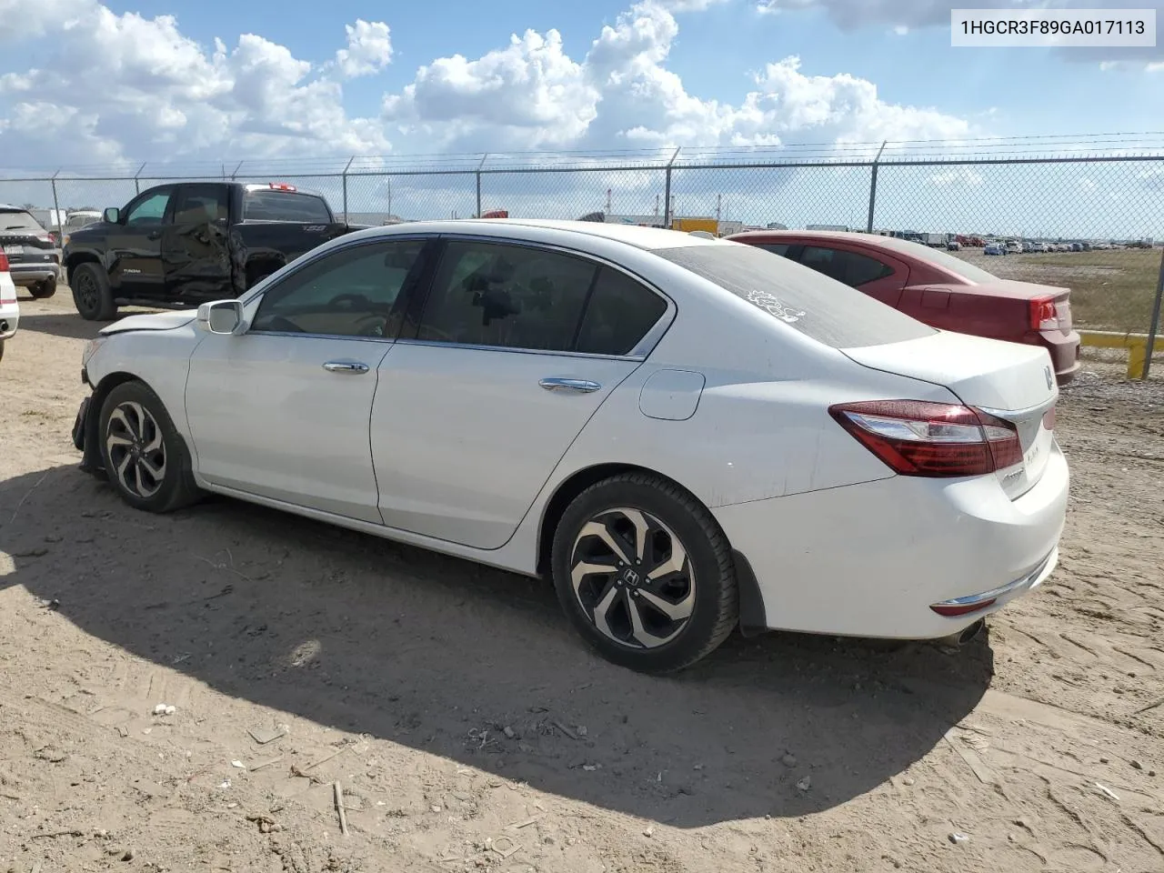 2016 Honda Accord Exl VIN: 1HGCR3F89GA017113 Lot: 77524934