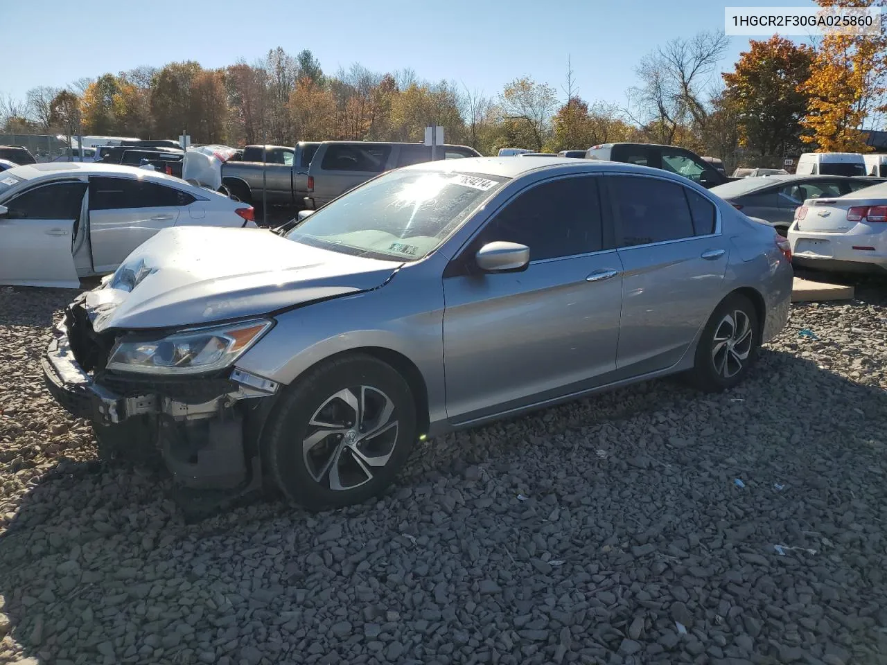 2016 Honda Accord Lx VIN: 1HGCR2F30GA025860 Lot: 77634214