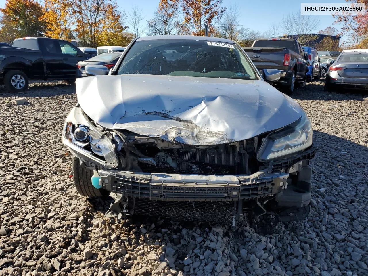 2016 Honda Accord Lx VIN: 1HGCR2F30GA025860 Lot: 77634214