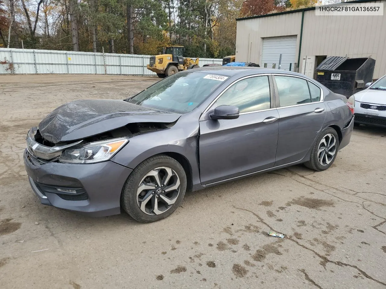 2016 Honda Accord Exl VIN: 1HGCR2F81GA136557 Lot: 77694304