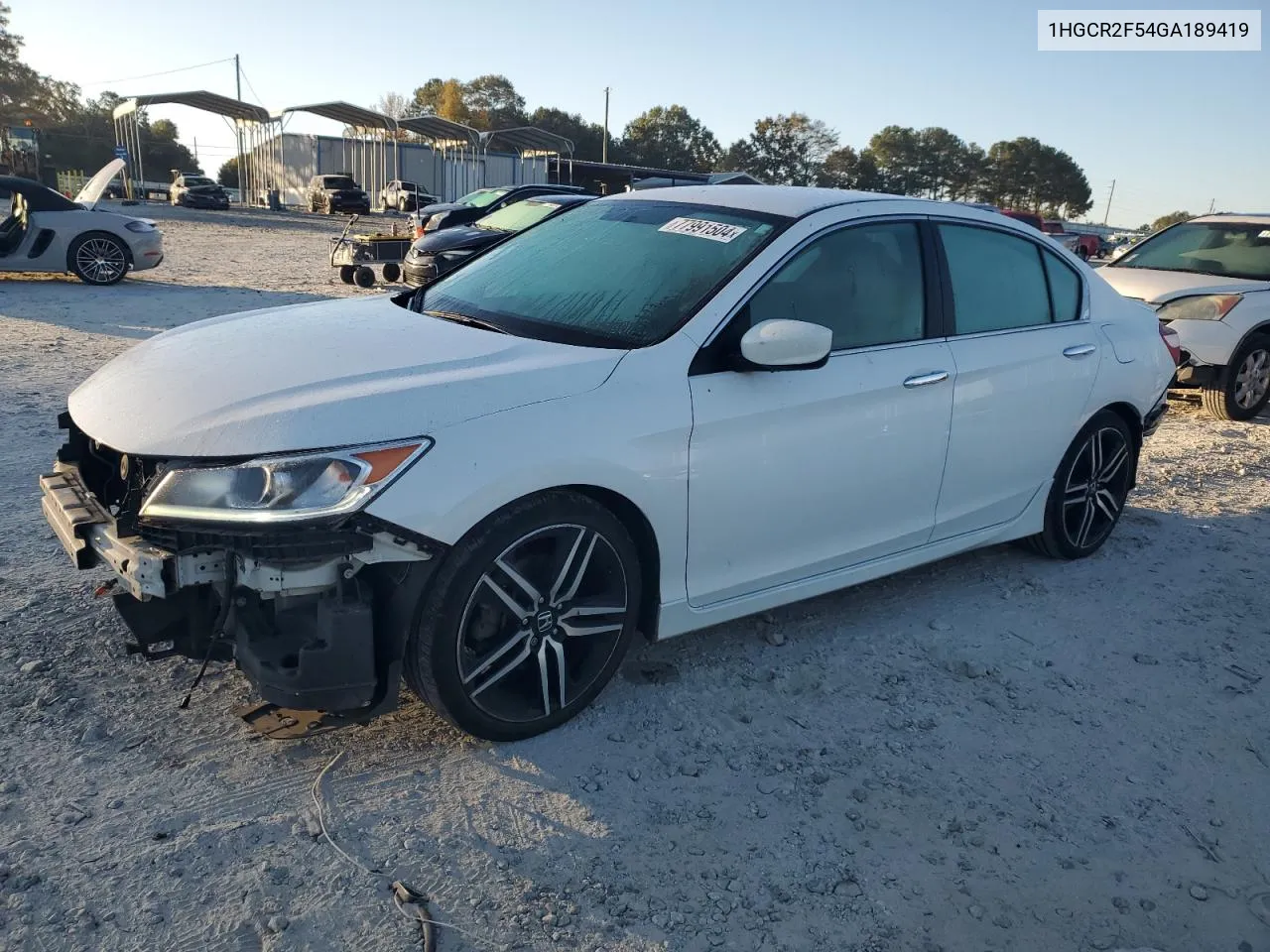 2016 Honda Accord Sport VIN: 1HGCR2F54GA189419 Lot: 77991504