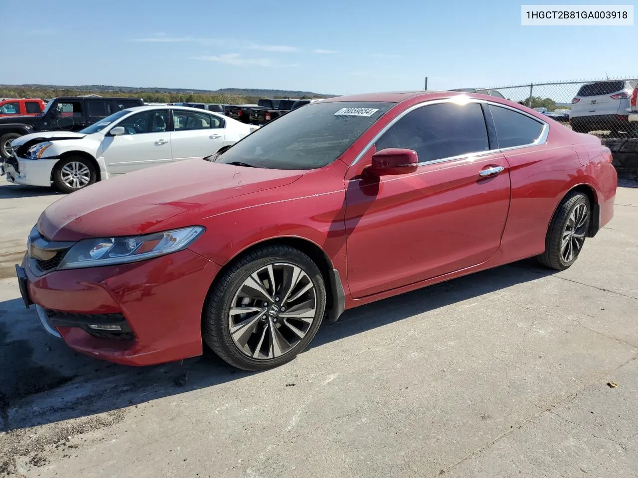 2016 Honda Accord Exl VIN: 1HGCT2B81GA003918 Lot: 78059654