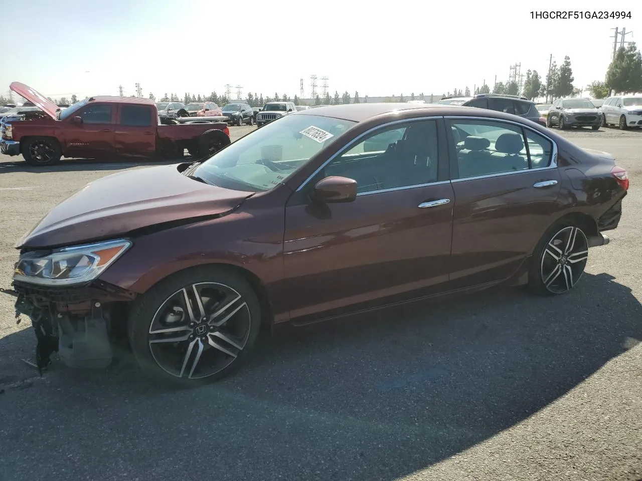 2016 Honda Accord Sport VIN: 1HGCR2F51GA234994 Lot: 80276524