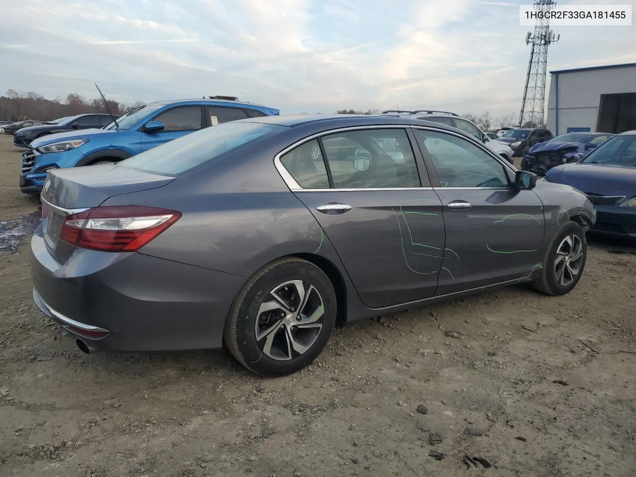 2016 Honda Accord Lx VIN: 1HGCR2F33GA181455 Lot: 81104024