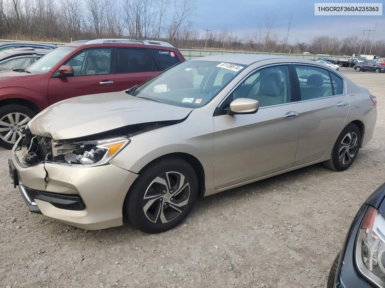 2016 Honda Accord Lx VIN: 1HGCR2F36GA235363 Lot: 81139574