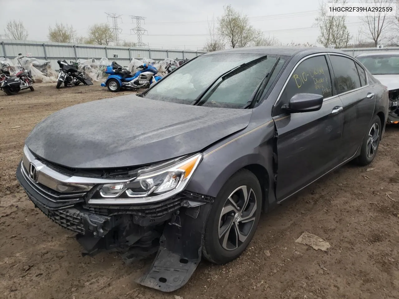 2017 Honda Accord Lx VIN: 1HGCR2F39HA292559 Lot: 50896374