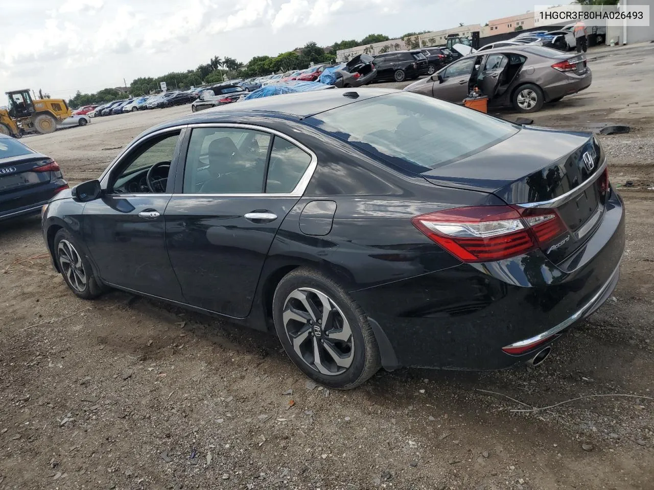 2017 Honda Accord Exl VIN: 1HGCR3F80HA026493 Lot: 65892853