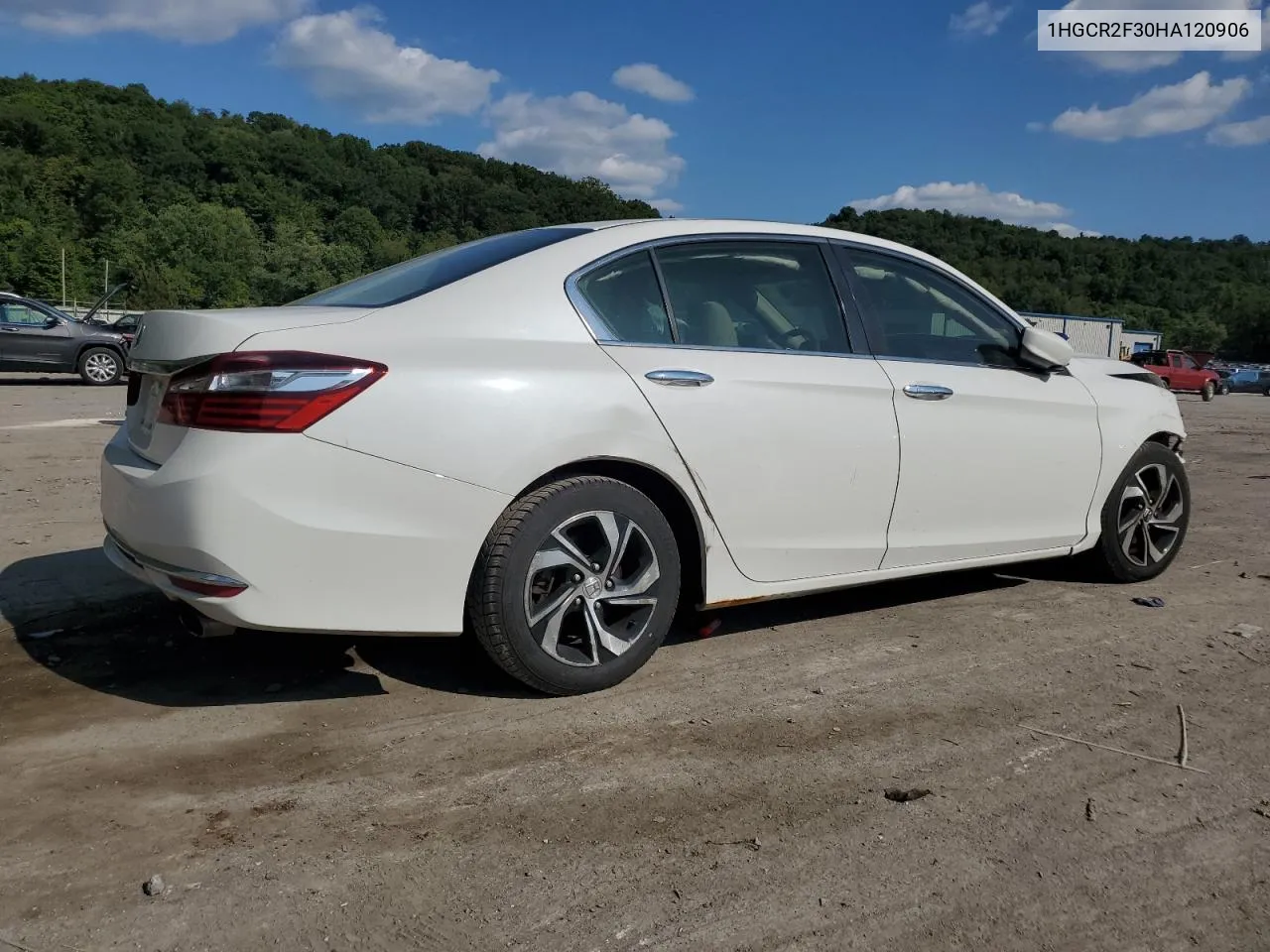 1HGCR2F30HA120906 2017 Honda Accord Lx