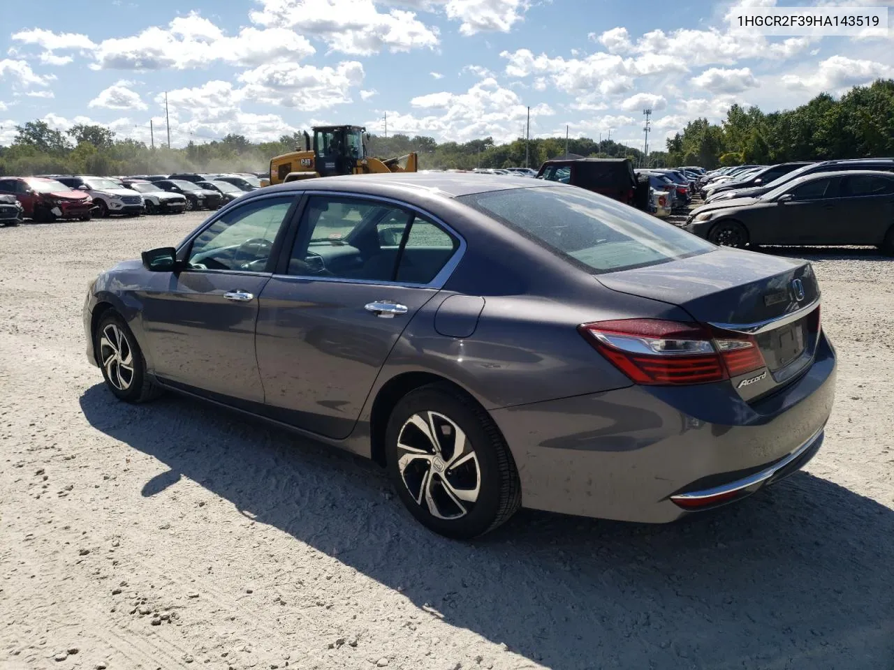 1HGCR2F39HA143519 2017 Honda Accord Lx