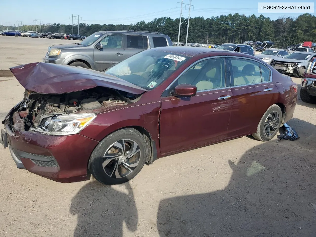 2017 Honda Accord Lx VIN: 1HGCR2F32HA174661 Lot: 74069394