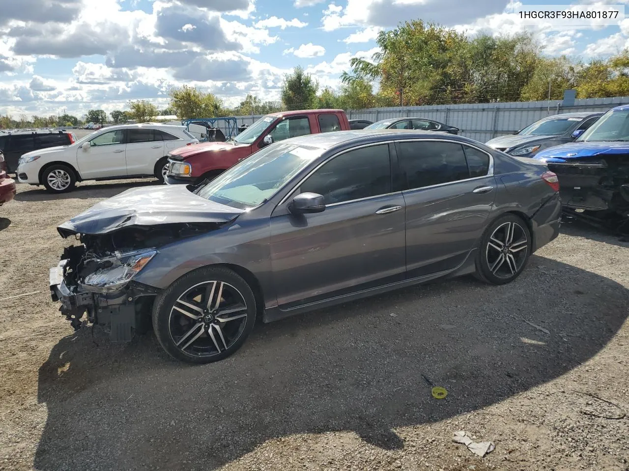 2017 Honda Accord Touring VIN: 1HGCR3F93HA801877 Lot: 74070134