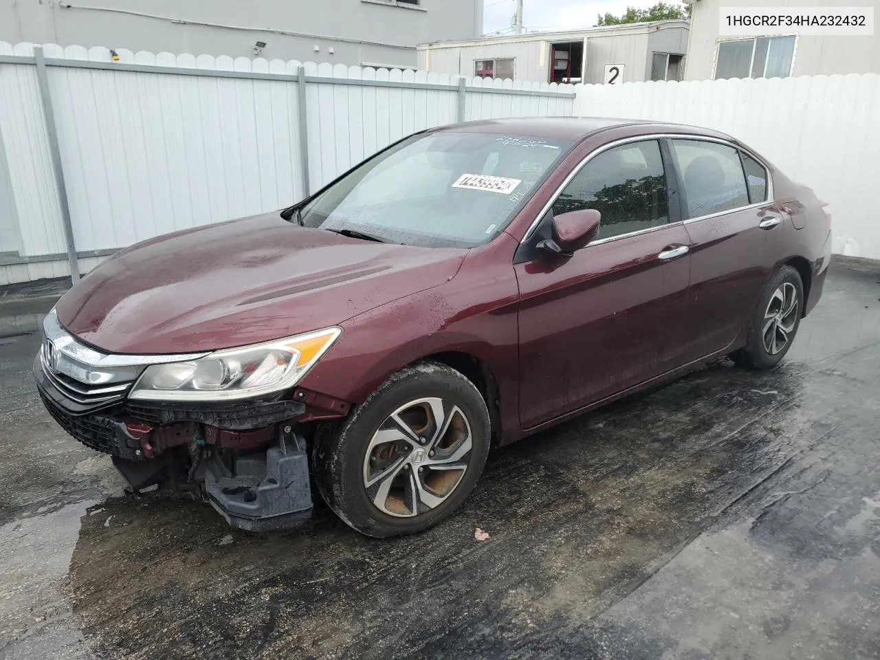 2017 Honda Accord Lx VIN: 1HGCR2F34HA232432 Lot: 74439954