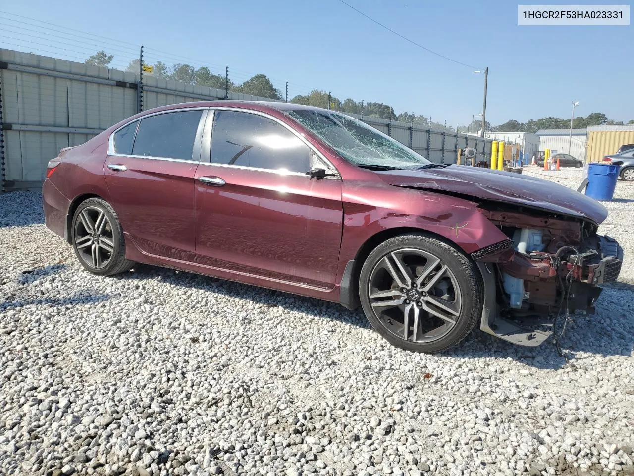 2017 Honda Accord Sport VIN: 1HGCR2F53HA023331 Lot: 75046804