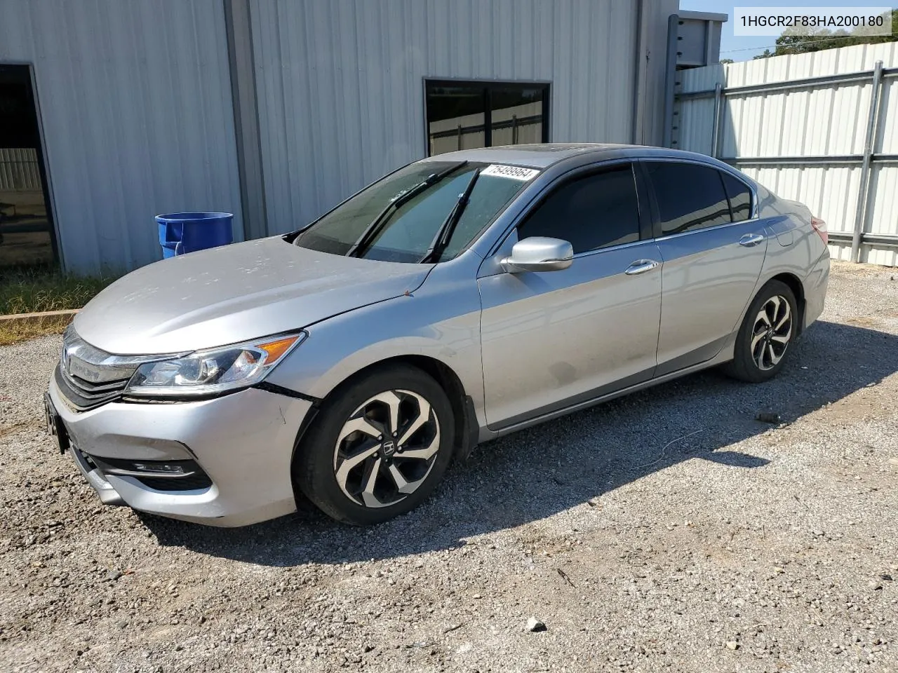 2017 Honda Accord Exl VIN: 1HGCR2F83HA200180 Lot: 75499964