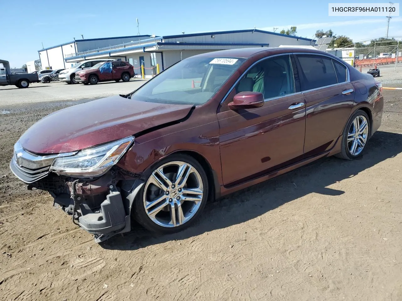 2017 Honda Accord Touring VIN: 1HGCR3F96HA011120 Lot: 75870594