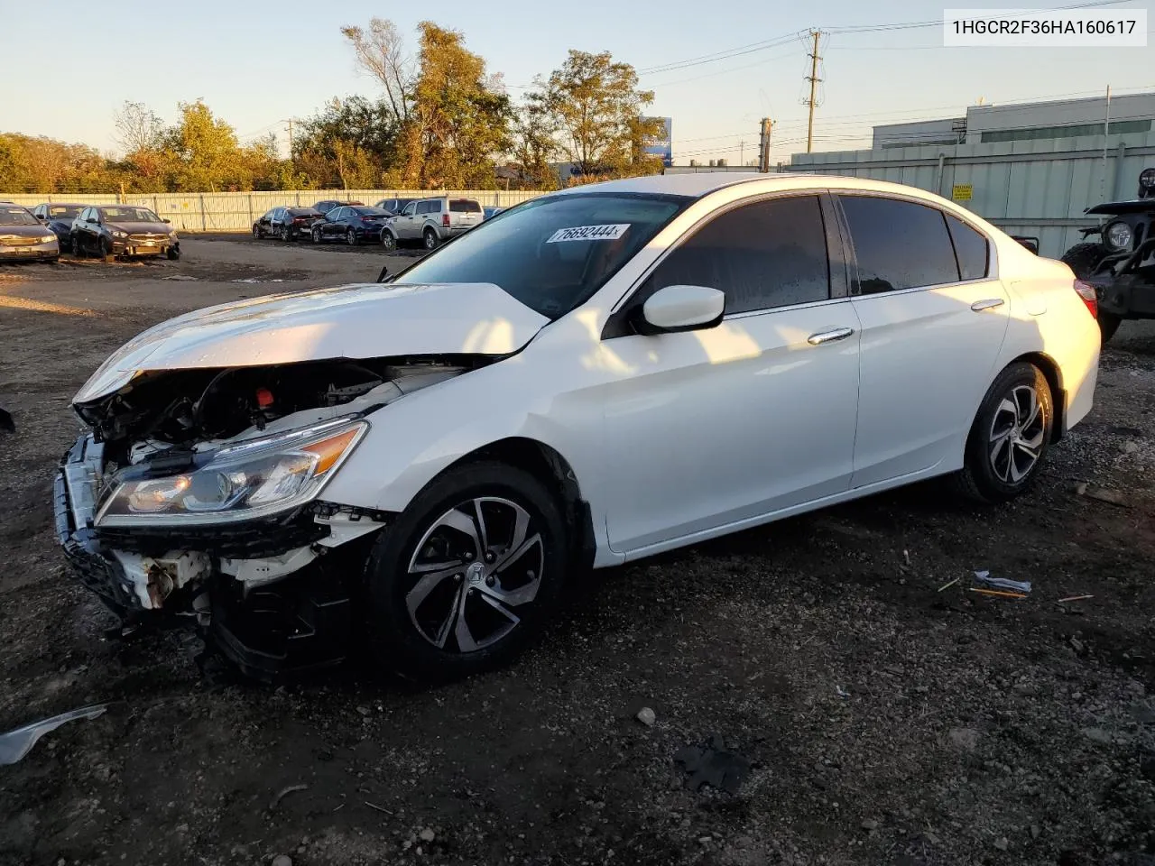 1HGCR2F36HA160617 2017 Honda Accord Lx