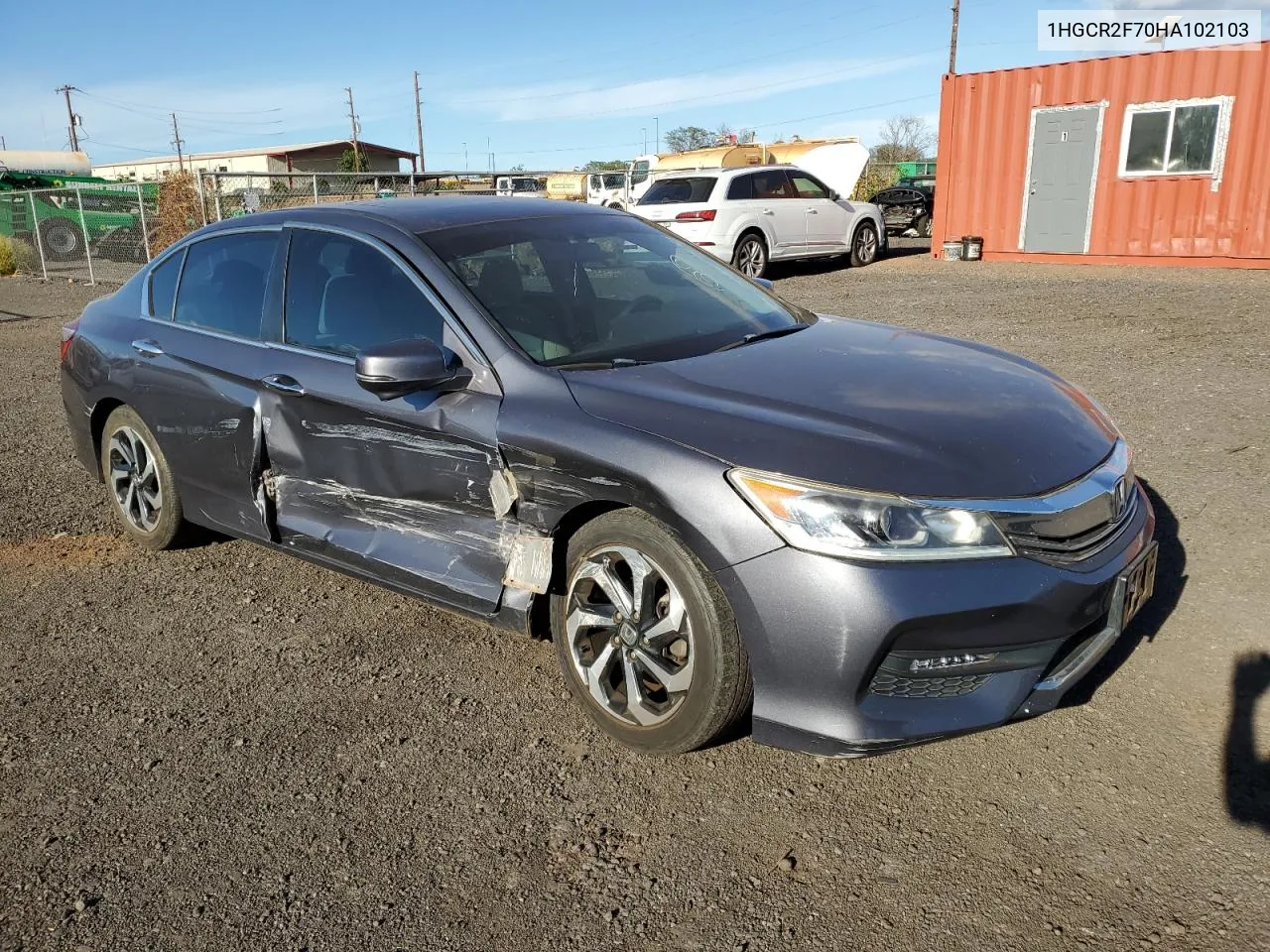 1HGCR2F70HA102103 2017 Honda Accord Ex