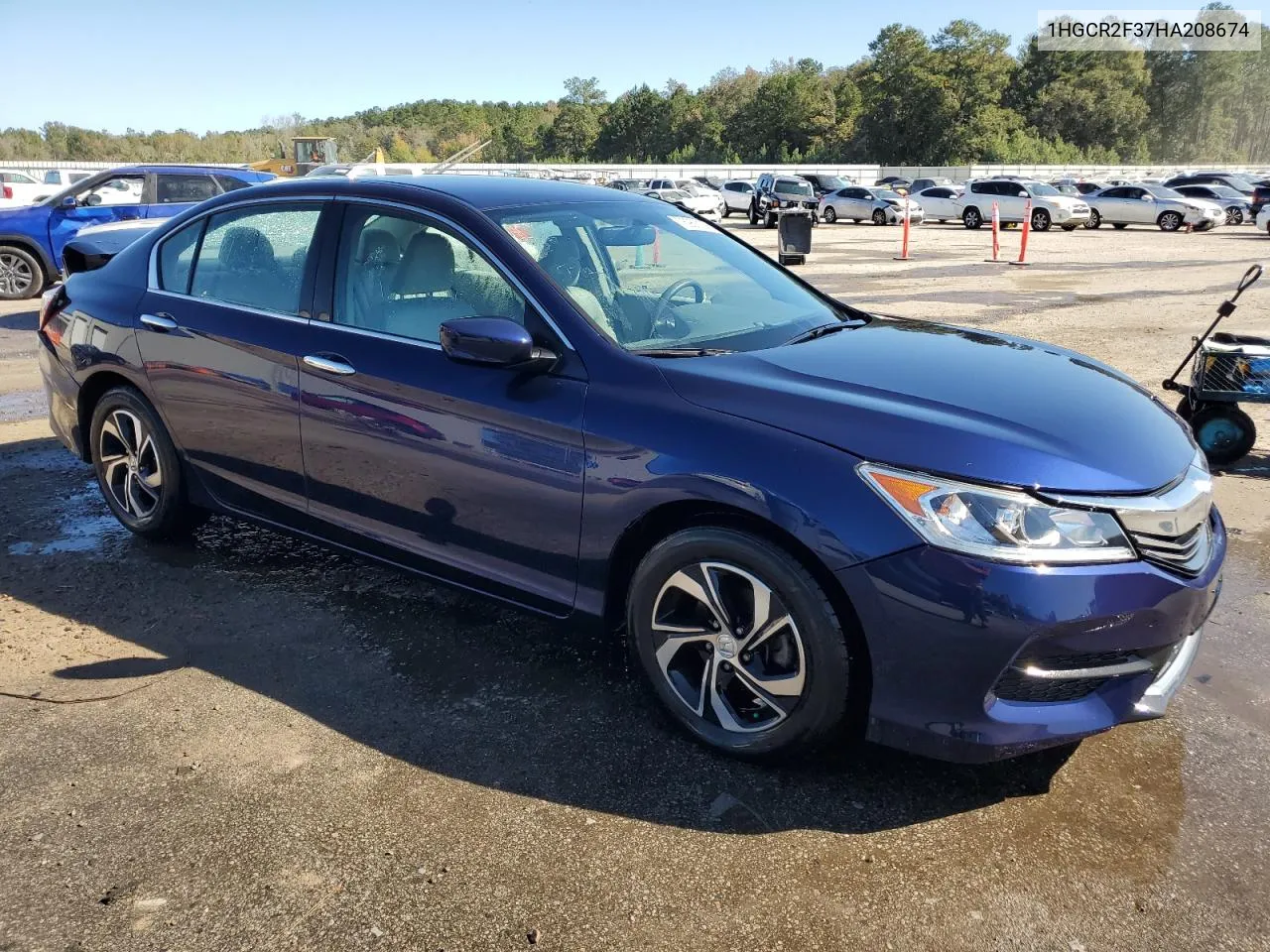 2017 Honda Accord Lx VIN: 1HGCR2F37HA208674 Lot: 76956104