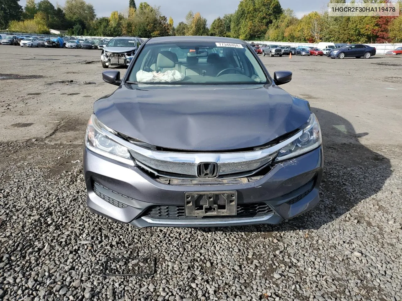 1HGCR2F30HA119478 2017 Honda Accord Lx