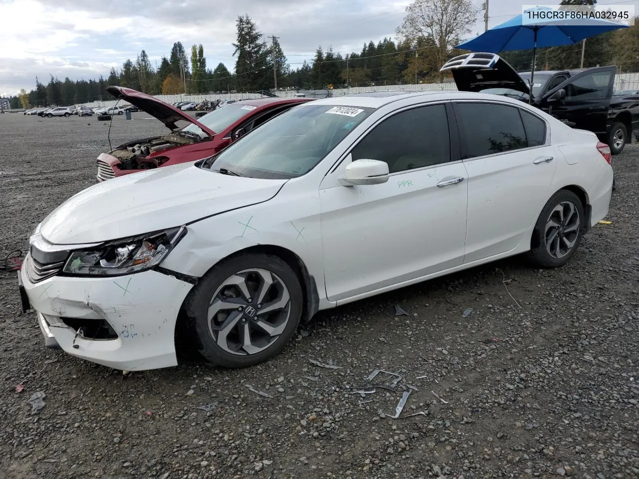 2017 Honda Accord Exl VIN: 1HGCR3F86HA032945 Lot: 77612024