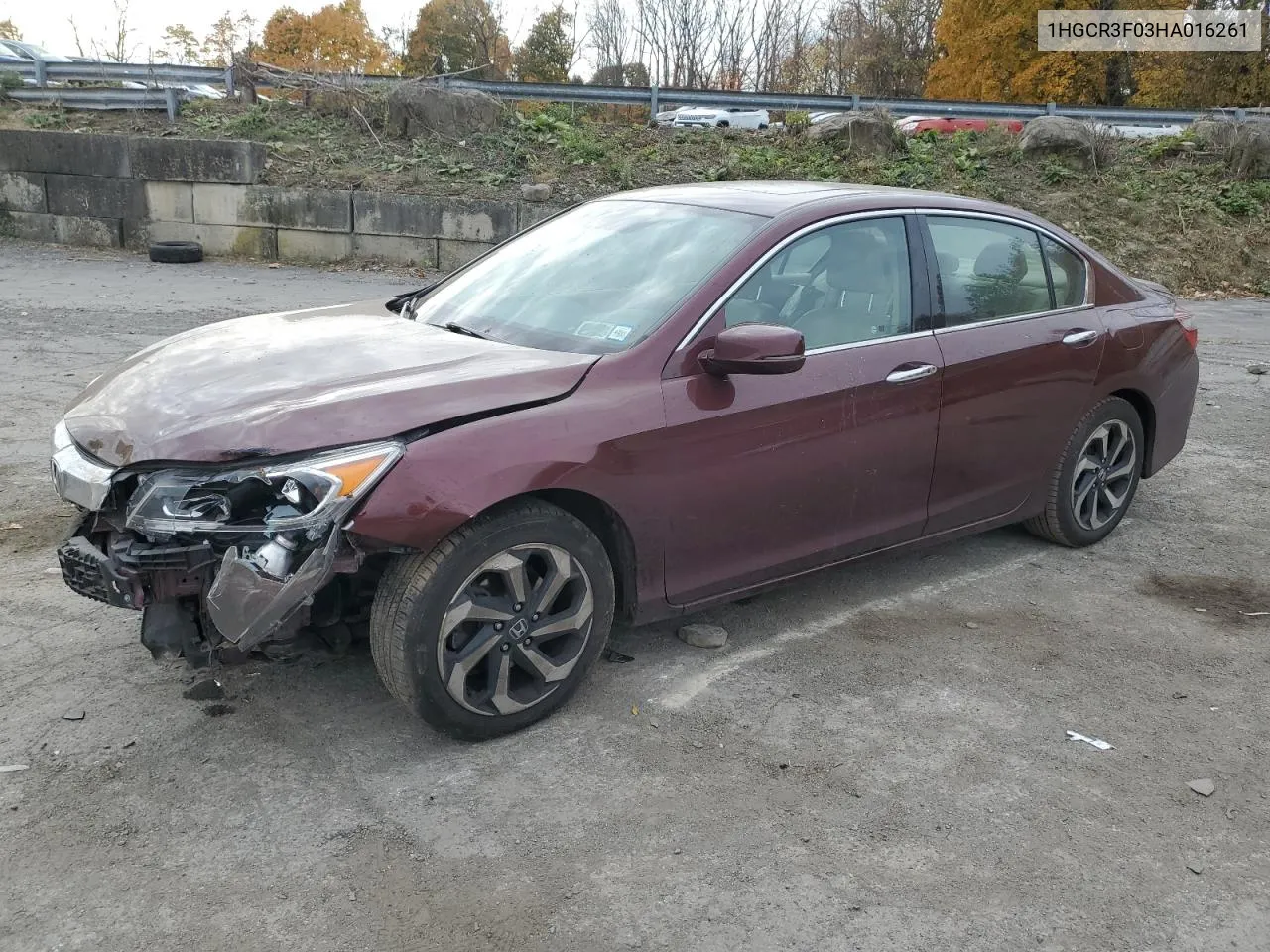 2017 Honda Accord Exl VIN: 1HGCR3F03HA016261 Lot: 78004564