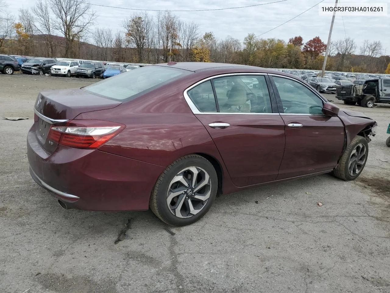 2017 Honda Accord Exl VIN: 1HGCR3F03HA016261 Lot: 78004564