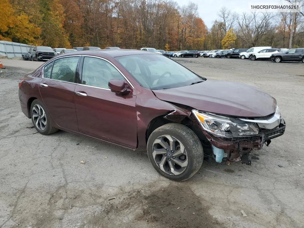 2017 Honda Accord Exl VIN: 1HGCR3F03HA016261 Lot: 78004564