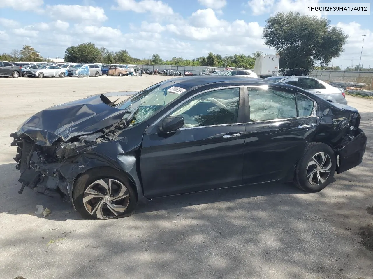 2017 Honda Accord Lx VIN: 1HGCR2F39HA174012 Lot: 78086094