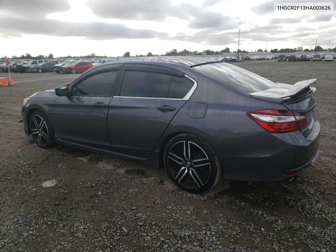 2017 Honda Accord Sport Special Edition VIN: 1HGCR2F13HA003626 Lot: 78390344