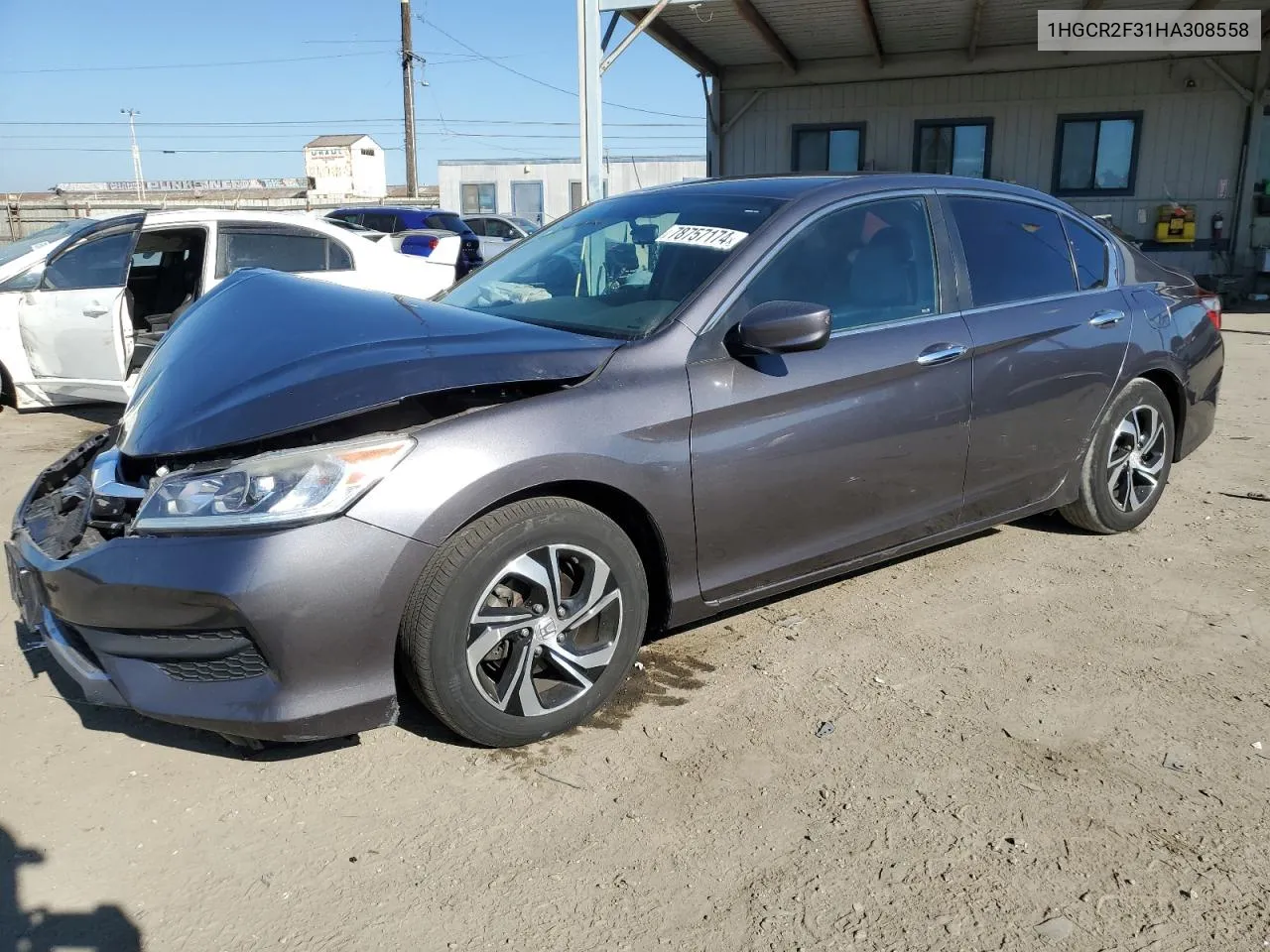 2017 Honda Accord Lx VIN: 1HGCR2F31HA308558 Lot: 78757174