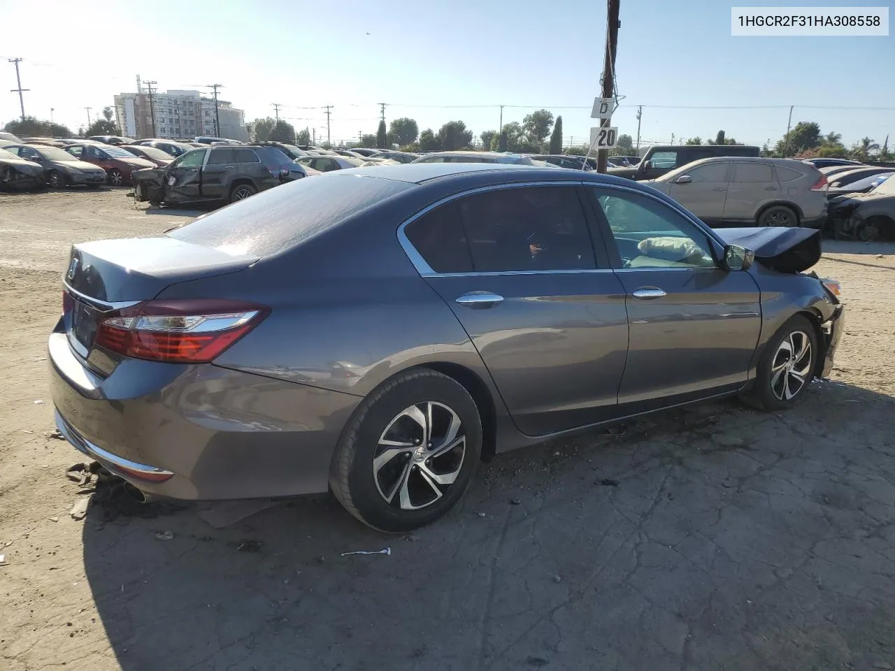 2017 Honda Accord Lx VIN: 1HGCR2F31HA308558 Lot: 78757174