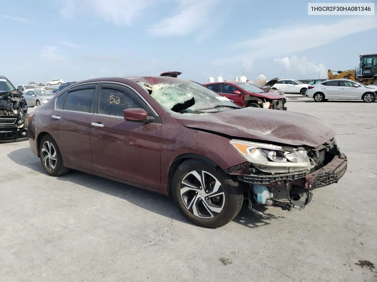 2017 Honda Accord Lx VIN: 1HGCR2F30HA081346 Lot: 78870924