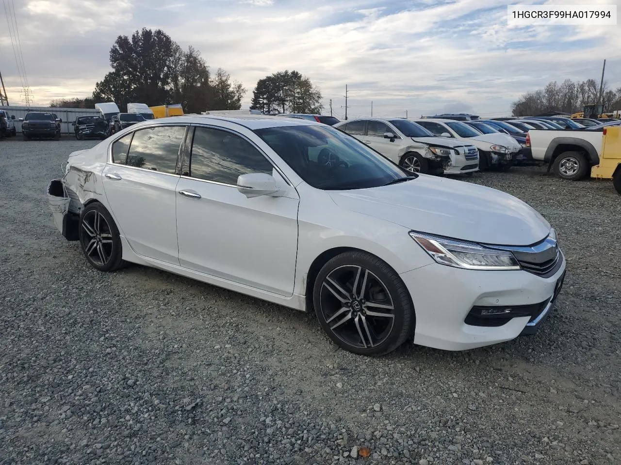 2017 Honda Accord Touring VIN: 1HGCR3F99HA017994 Lot: 79567264