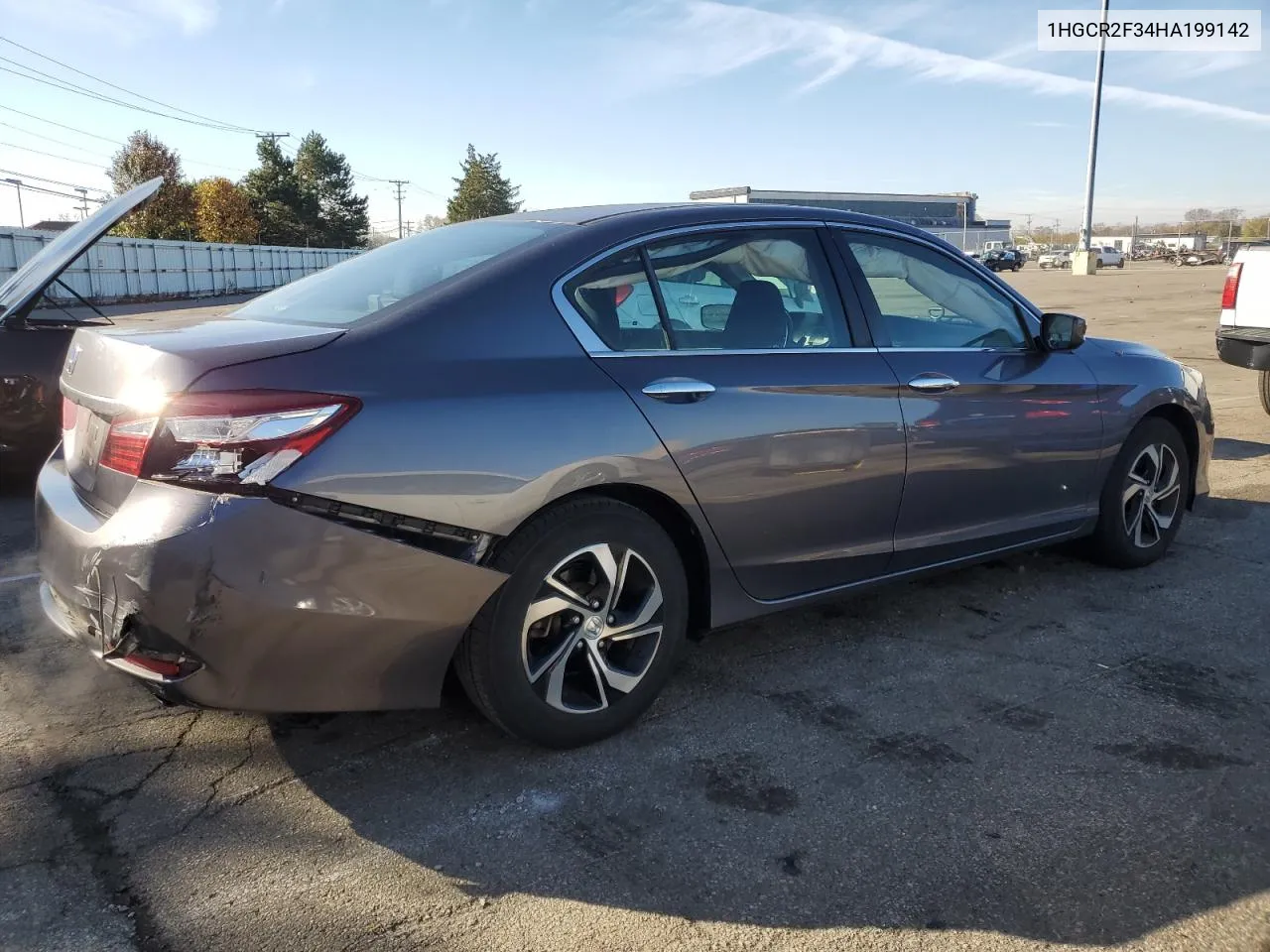 2017 Honda Accord Lx VIN: 1HGCR2F34HA199142 Lot: 79750014