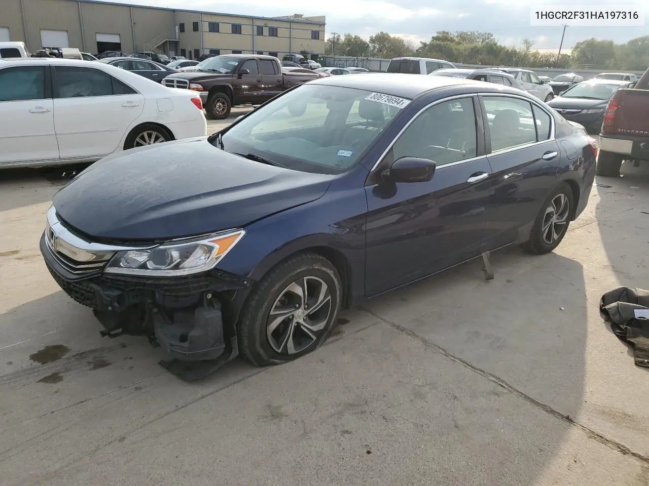 2017 Honda Accord Lx VIN: 1HGCR2F31HA197316 Lot: 80679694