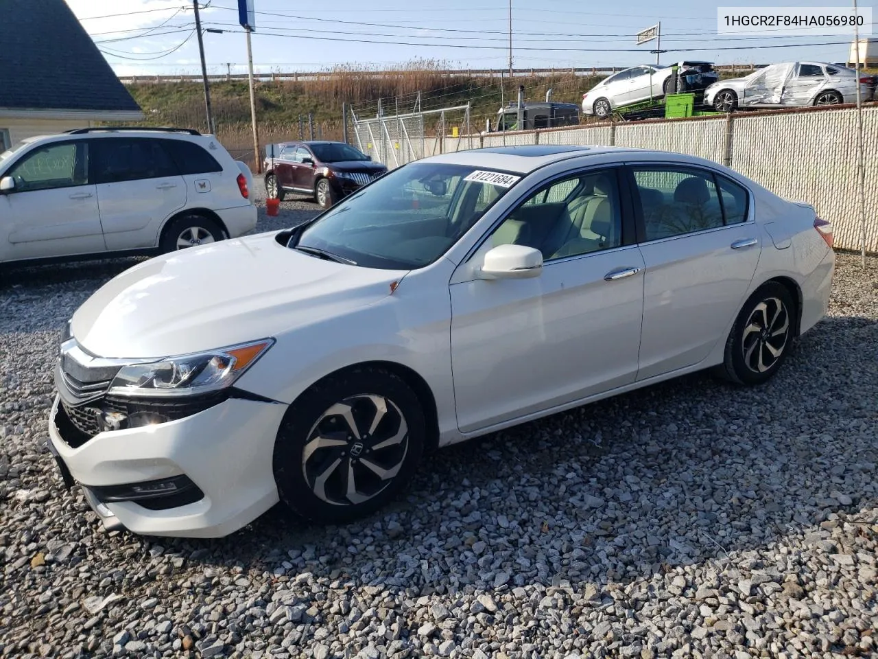 2017 Honda Accord Exl VIN: 1HGCR2F84HA056980 Lot: 81221684