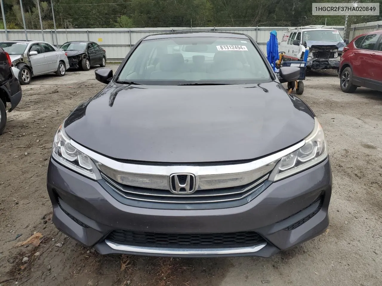 2017 Honda Accord Lx VIN: 1HGCR2F37HA020849 Lot: 81312494