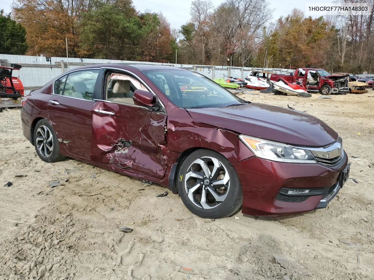 2017 Honda Accord Ex VIN: 1HGCR2F77HA148303 Lot: 81475054