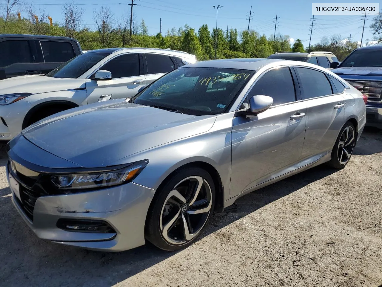 2018 Honda Accord Sport VIN: 1HGCV2F34JA036430 Lot: 49357964