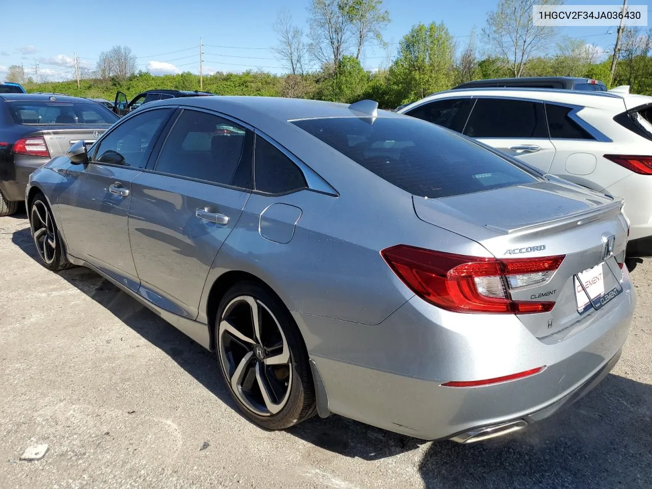 2018 Honda Accord Sport VIN: 1HGCV2F34JA036430 Lot: 49357964