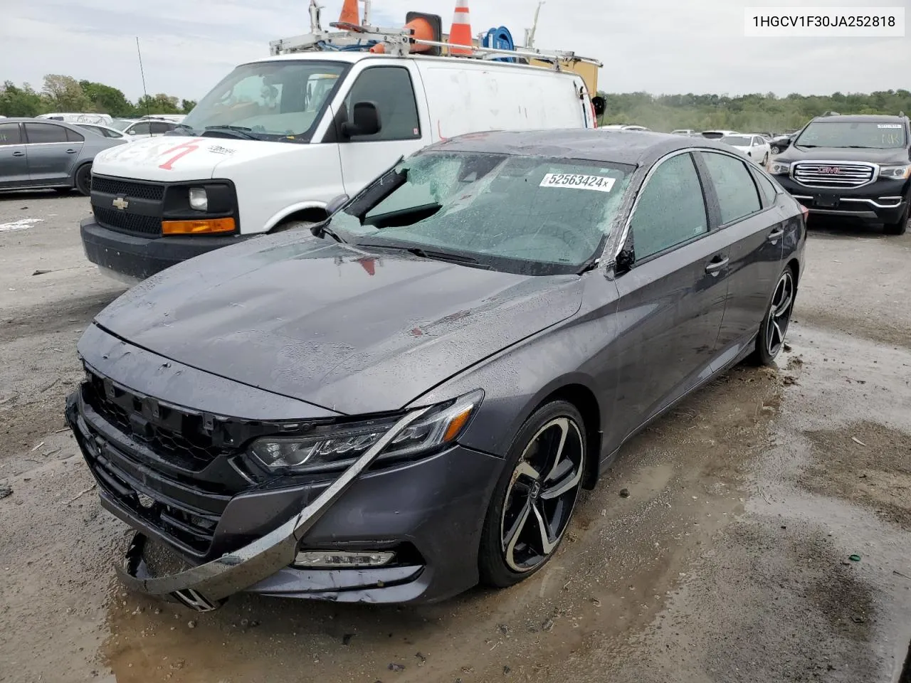 2018 Honda Accord Sport VIN: 1HGCV1F30JA252818 Lot: 52563424